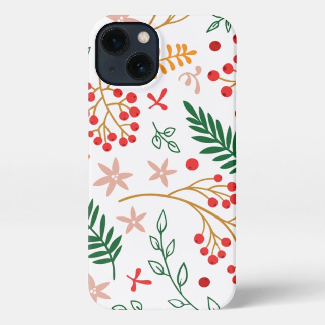 Funda Para iPhone Patrón floral Funda-mate personalizado de moda (Reverso )