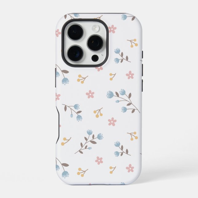 Funda Para iPhone Patrón floral moderno sin costuras (Reverso )