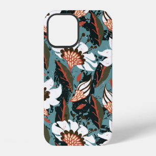 Funda Para iPhone 12 Patrón floral pintado a mano vintage con flor en