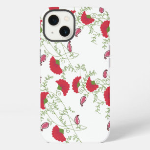 . Patrón floral rojo elegante Samsung Galaxy 
