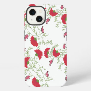 . Patrón floral rojo elegante Samsung Galaxy 