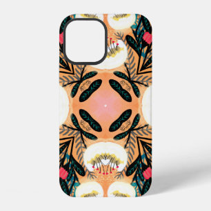 Funda Para iPhone 12 Patrón floral simétrico sin fisuras pintado a mano