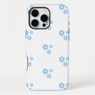 Funda Para iPhone 16 Pro Max Patrón floral sin costuras con flores azules peque