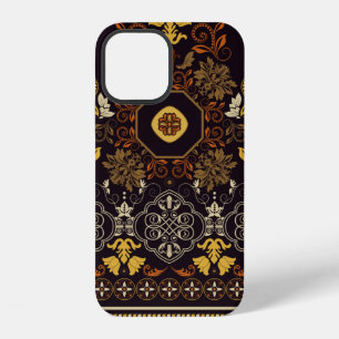Funda Para iPhone 12 Patrón floral sin costuras. Decorativo indio vinta
