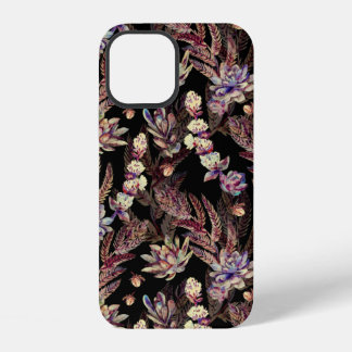 Funda Para iPhone 12 Patrón floral sin fisuras. Suculentos, helechos, e