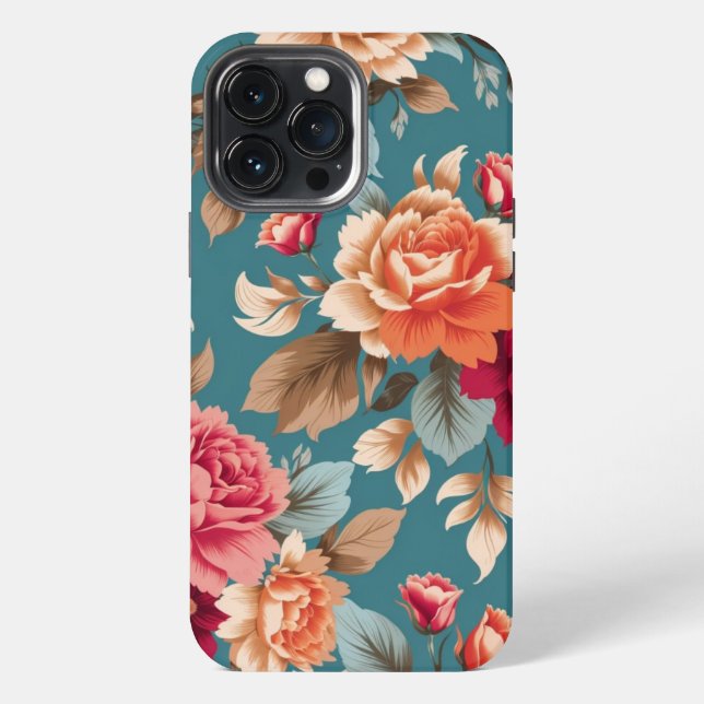 Funda Para iPhone Patrón floral sin foco (Reverso )