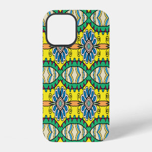 Funda Para iPhone 12 Patrón floral tribal, ornamentado, dibujado a mano