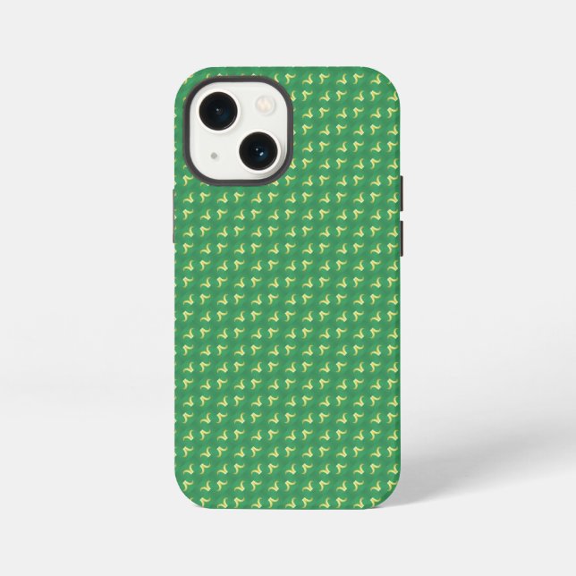 Funda Para iPhone Patrón floral verde (Reverso )