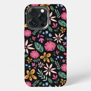 Funda Para iPhone 13 Pro Patrón floral y de glamour sin costuras Natural   