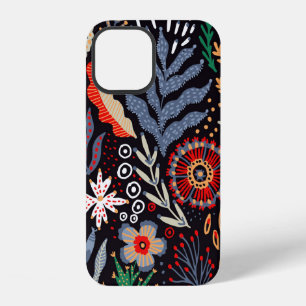 Funda Para iPhone 12 Patrón folclórico, diseño textil sin costuras con 