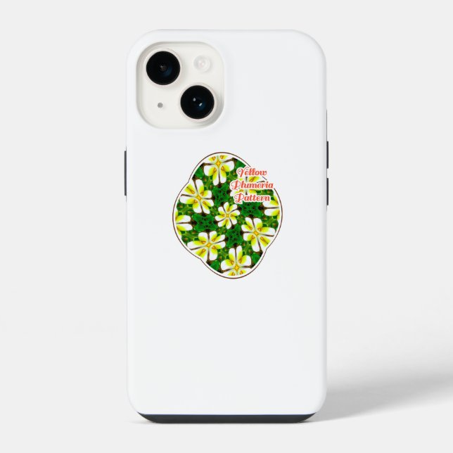 Funda Para iPhone Patrón frangipano amarillo (Reverso )