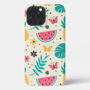 Funda Para iPhone 13 Pro Max Patrón Fruta tropical sandía piña