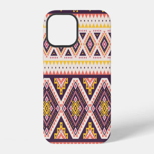 Funda Para iPhone 12 Patrón geométrico a rayas Azteca tribal.