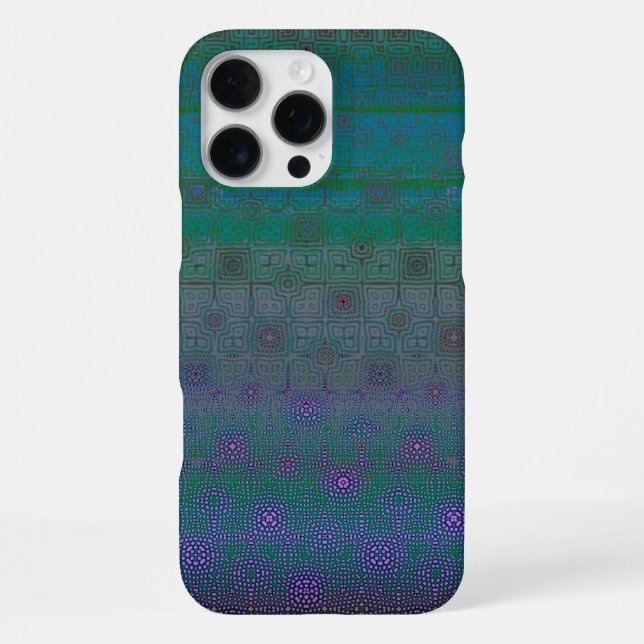 Funda Para iPhone Patrón geométrico abstracto artístico vibrante (Reverso )