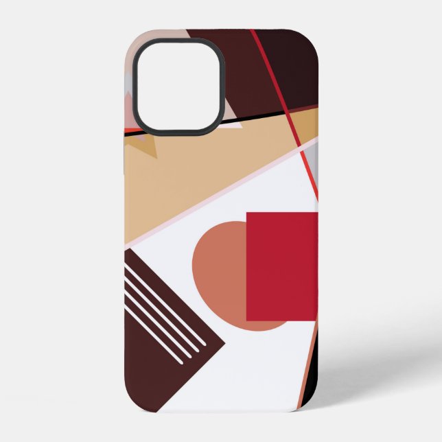 Funda Para iPhone Patrón geométrico abstracto, bufanda de seda chal  (Reverso )