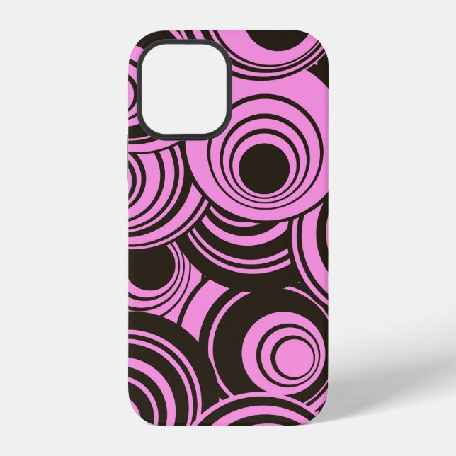 Funda Para iPhone patrón geométrico abstracto continuo con círculos  (Reverso )