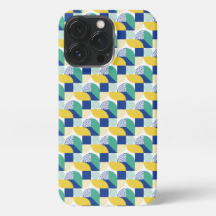 Funda Para iPhone 13 Pro Patrón geométrico abstracto de amarillo verde azul