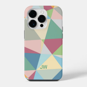 Funda Para iPhone 14 Pro Patrón geométrico abstracto moderno en colores pas