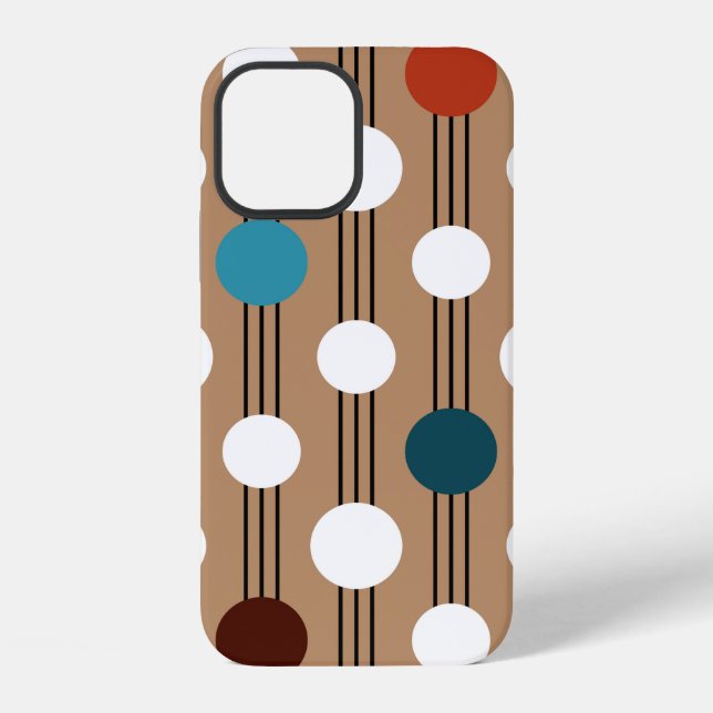 Funda Para iPhone Patrón geométrico continuo con círculos (Reverso )