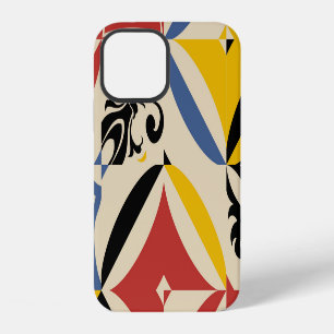 Funda Para iPhone 12 Patrón geométrico de Azulejos Retro Sixties