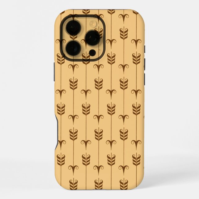 Funda Para iPhone Patrón geométrico de flecha dorada (Reverso )