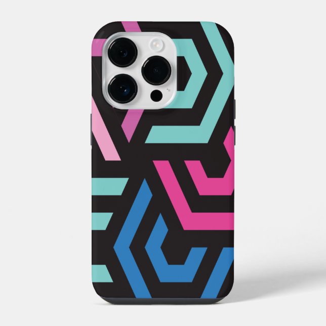 Funda Para iPhone Patrón geométrico de hexágono                (Reverso )