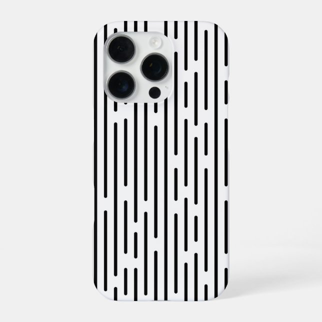 Funda Para iPhone Patrón geométrico de línea negra (Reverso)