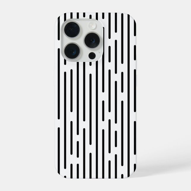 Funda Para iPhone Patrón geométrico de línea negra (Reverso )