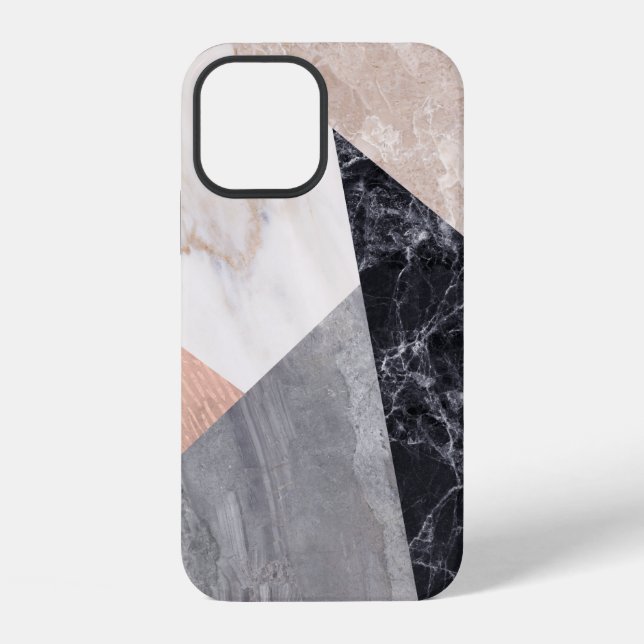 Funda Para iPhone Patrón geométrico de mármol (Reverso )