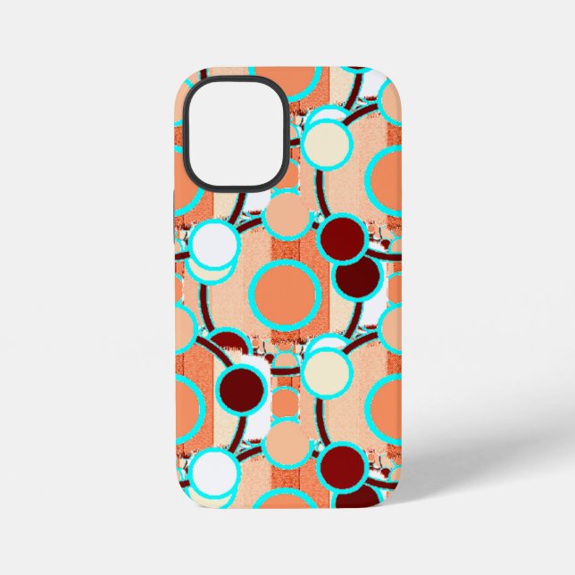 Funda Para iPhone Patrón geométrico de medio tono (Reverso )