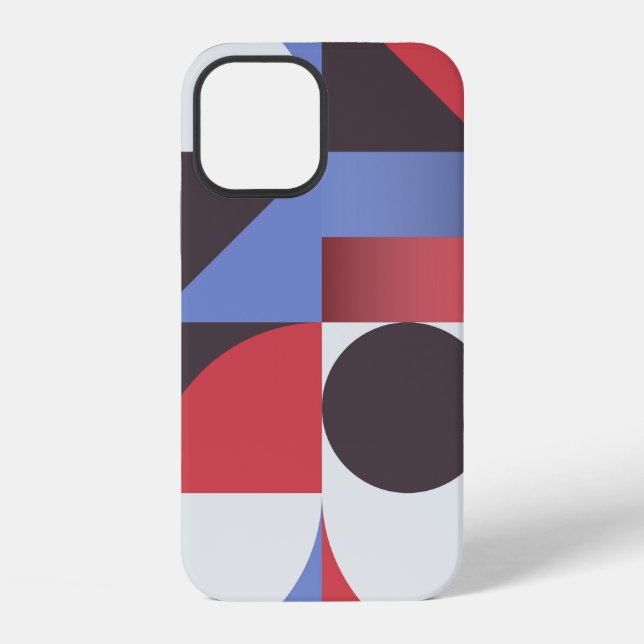 Funda Para iPhone Patrón geométrico minimal abstracto continuo (Reverso )