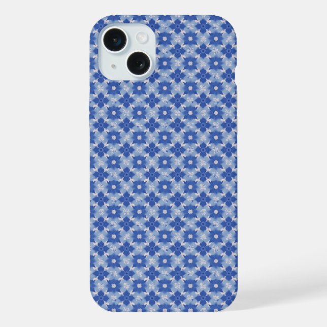 FUNDA PARA iPhone PATRÓN GEOMÉTRICO SIMPLE AZUL (Reverso )