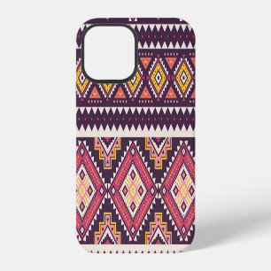 Funda Para iPhone 12 Patrón geométrico sin fisuras con rayas tribales.