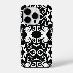 Funda Para iPhone 14 Pro Patrón giratorio en blanco y negro