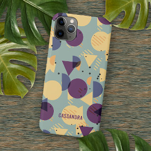 Funda Para iPhone 16 Pro Max Patrón gris morado azul teal naranja de mediados d