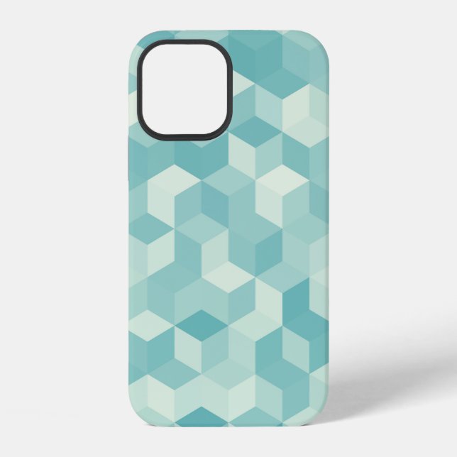 Funda Para iPhone Patrón hexagonal azul claro sin fisuras (Reverso )