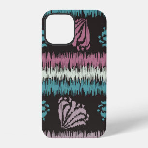 Funda Para iPhone 12 Patrón ikat abstracto continuo con la imagen de f