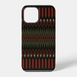 Funda Para iPhone 12 Patrón Ikat: Ornamento Étnico Geométrico