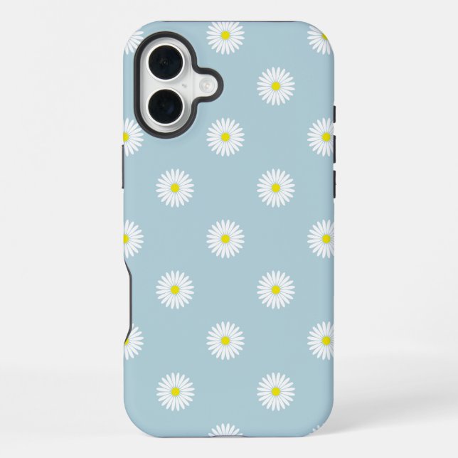Funda Para iPhone Patrón ilustrativo de mareas en azul pálido (Reverso )
