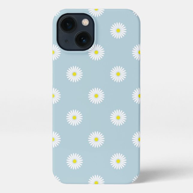 Funda Para iPhone Patrón ilustrativo de mareas en azul pálido (Reverso )