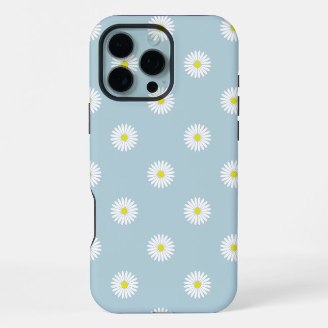 Funda Para iPhone Patrón ilustrativo de mareas en azul pálido (Reverso )