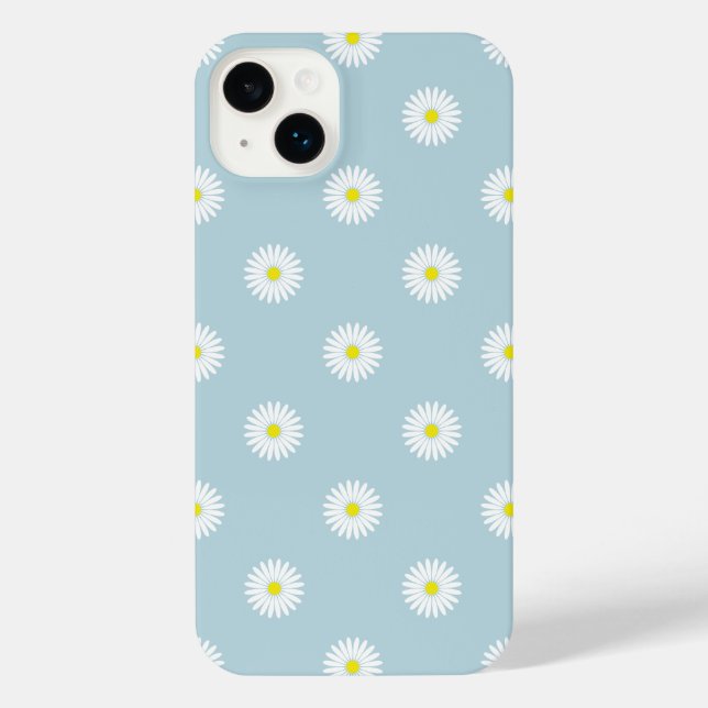 Funda Para iPhone Patrón ilustrativo de mareas en azul pálido (Reverso )