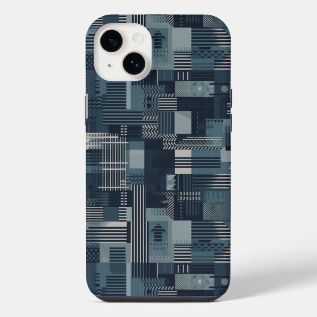 Funda Para iPhone Patrón industrial abstracto (Reverso)