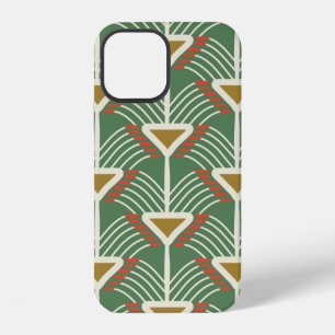 Funda Para iPhone 12 patrón inestable verde con líneas y geometría sha