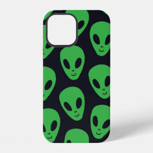 Funda Para iPhone 12 Patrón infantil sin fisuras con caras de alienígen
