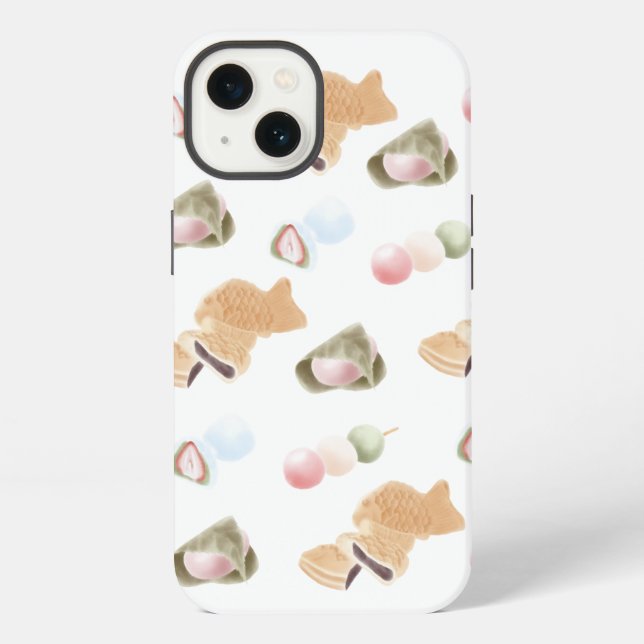 Funda Para iPhone Patrón japonés de Wagashi (Reverso )