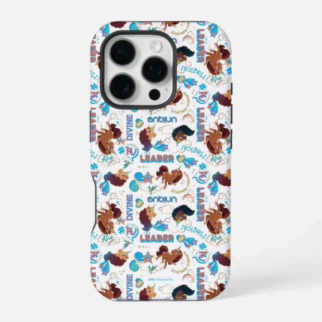 Funda Para iPhone Patrón mágico y empoderante del unicornio afro (Reverso )