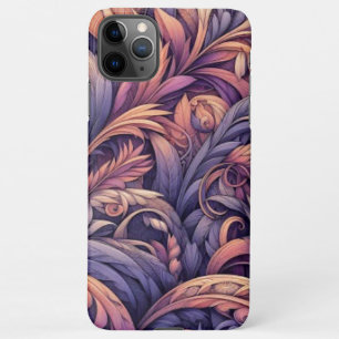 Funda Para iPhone 11Pro Max Patrón Mauve Taupe Violeta Rosa Púrpura Paisley
