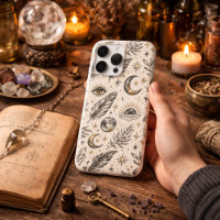 Patrón Místico Celestial de Luna y Estrellas