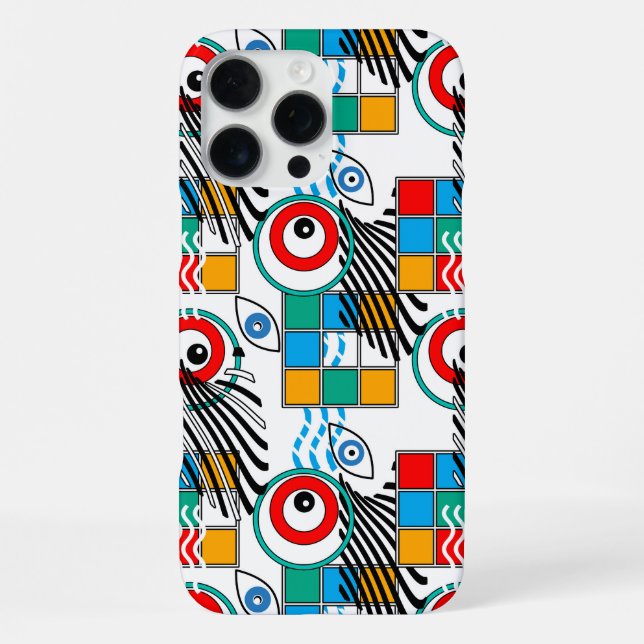 Funda Para iPhone Patrón moderno abstracto creativo multicolor (Reverso )
